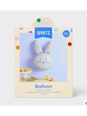 Target Easter Bunny Face Foil Balloon Spritz™ 25.75" Parties Easter Decor